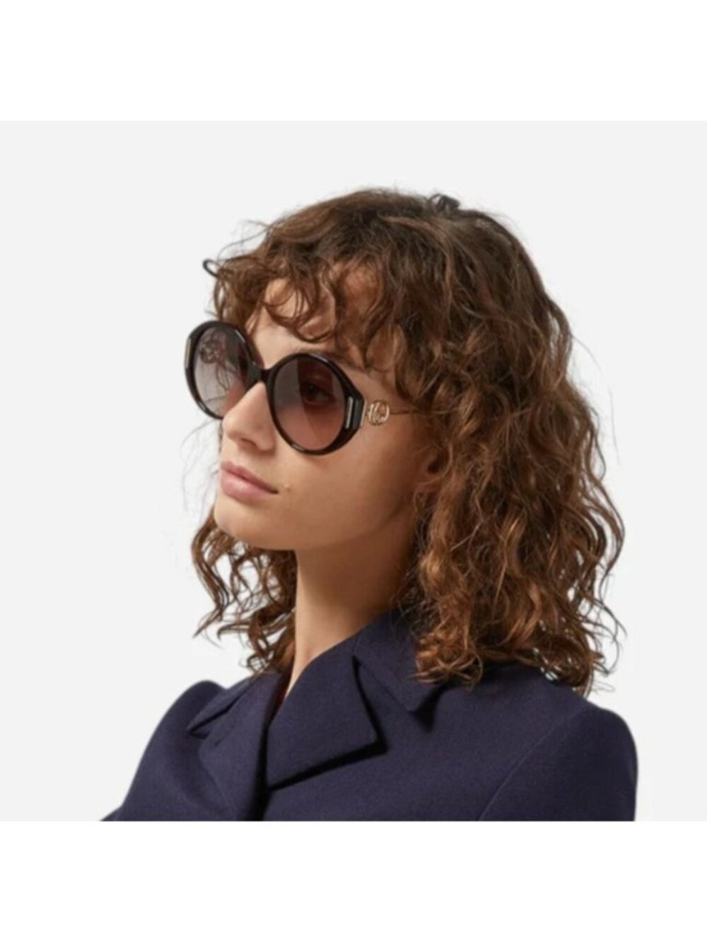 NEW GUCCI SUNGLASSES GG1202S 003 HAVANA/GOLD OVERSIZED WOMEN GUCCI EYEWEAR - Picture 2 of 9